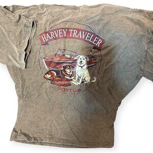 Harvey Traveler “Dogs & Boats” Graphic T‑Shirt – Green – NWT – Multiple Sizes